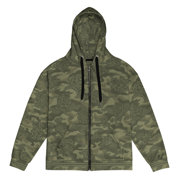 Zip Hoodie - Oneliners - BigCAMO 02