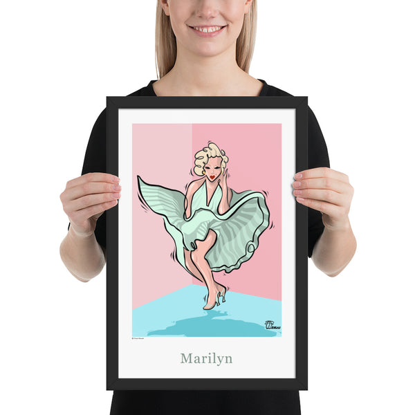 Oneliner Art Print FRAMED - Marilyn