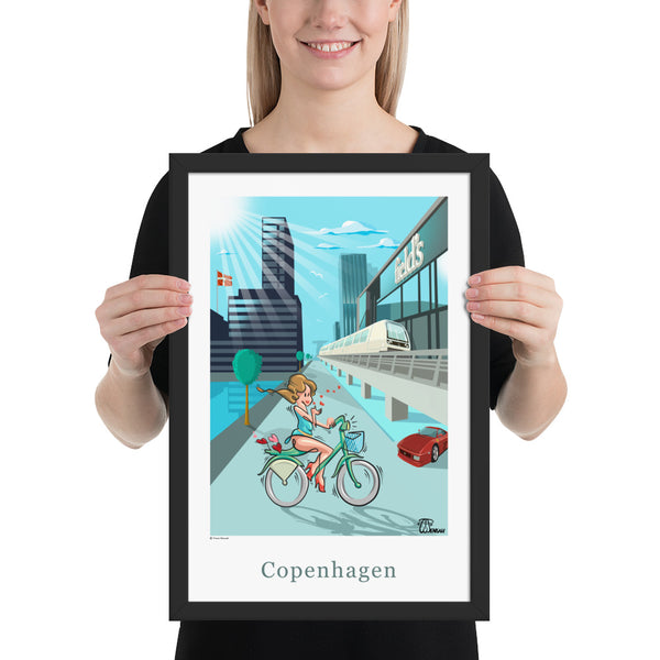 Oneliner Art Print FRAMED - Fields Ørestad