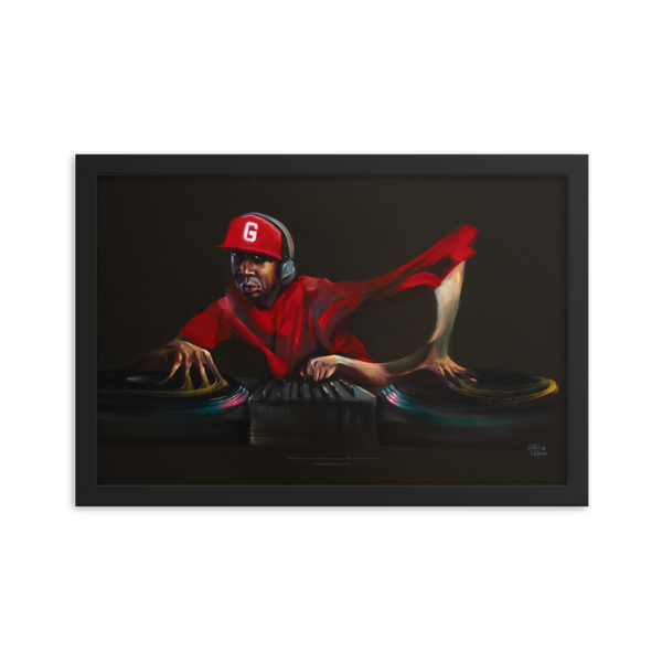 Grand Master Flash - Fine Art Print 12x18” - FRAMED
