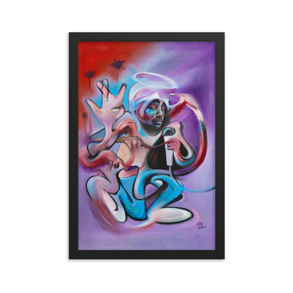 2 Pac - Fine Art Print 12x18” - FRAMED