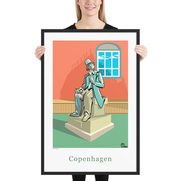 Oneliner Art Print FRAMED - Copenhagen HC Andersen