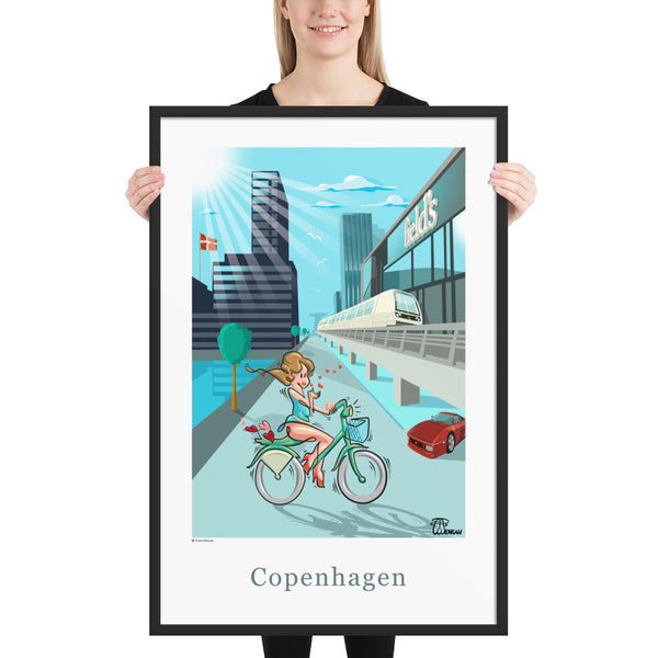 Oneliner Art Print FRAMED - Fields Ørestad