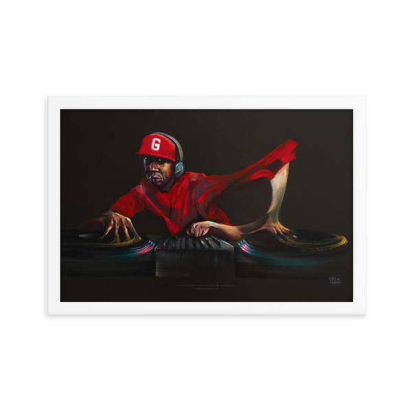 Grand Master Flash - Fine Art Print 12x18” - FRAMED
