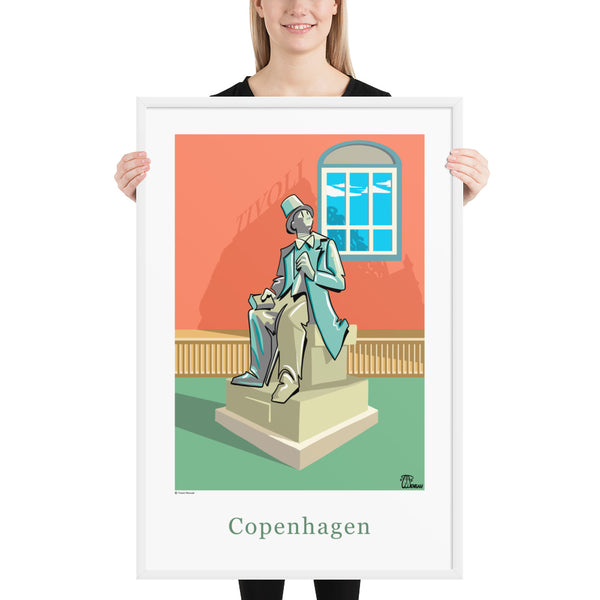 Oneliner Art Print FRAMED - Copenhagen HC Andersen
