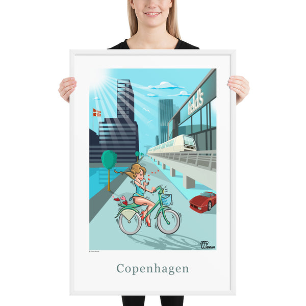 Oneliner Art Print FRAMED - Fields Ørestad