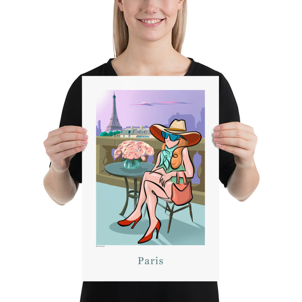 Oneliner Art Print - Paris