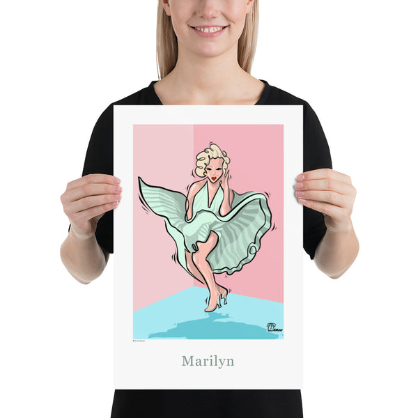 Oneliner Art Print - Marilyn