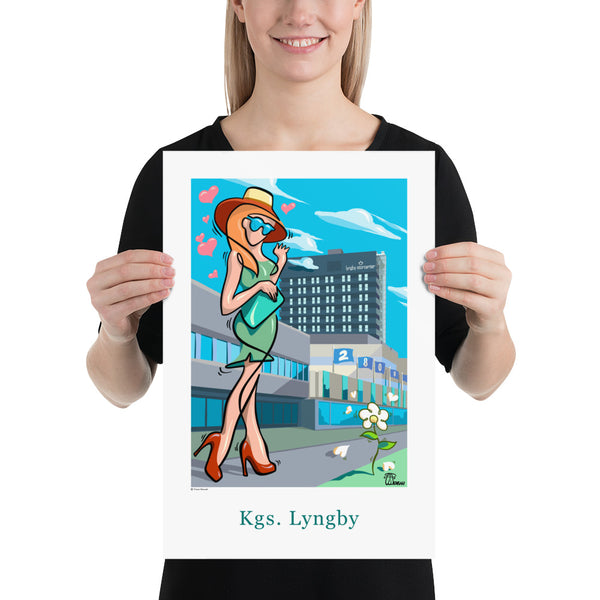 Oneliner Art Print - Kgs. Lyngby
