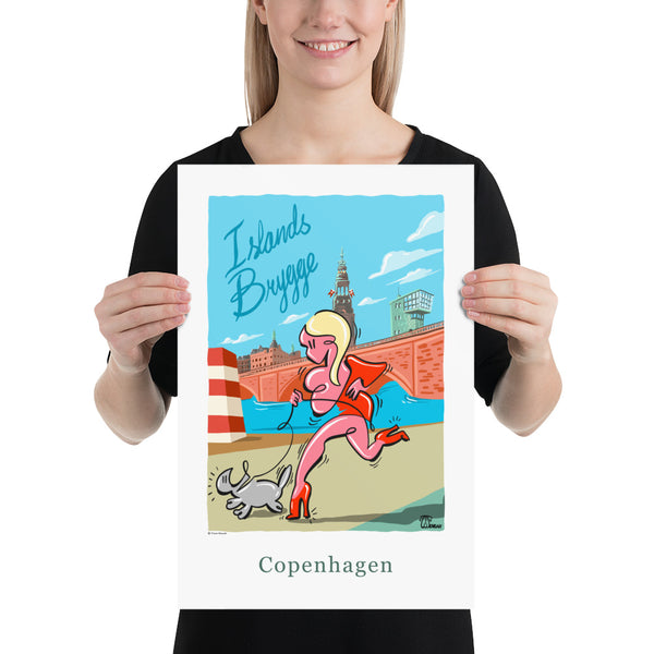 Oneliner Art Print - Copenhagen Islands Brygge