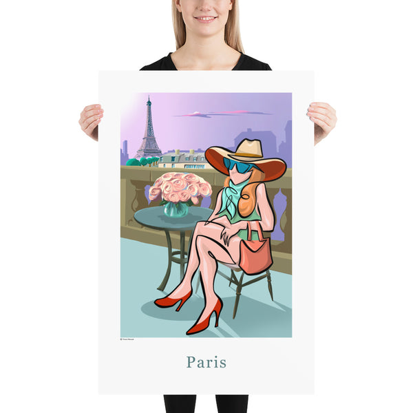 Oneliner Art Print - Paris