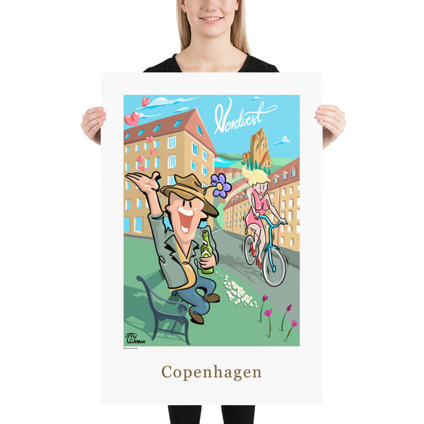 Oneliner Art Print - Copenhagen Nordvest
