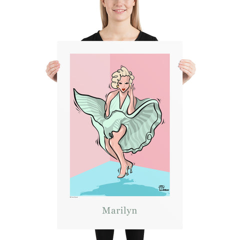 Oneliner Art Print - Marilyn