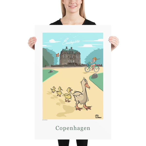 Oneliner Art Print - Copenhagen Eremitageslottet